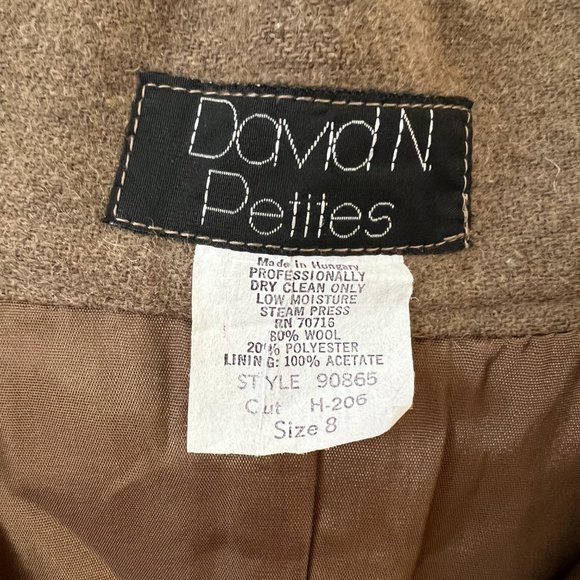 1980s David N Petites Wool Pencil Skirt - Picture 6 of 9